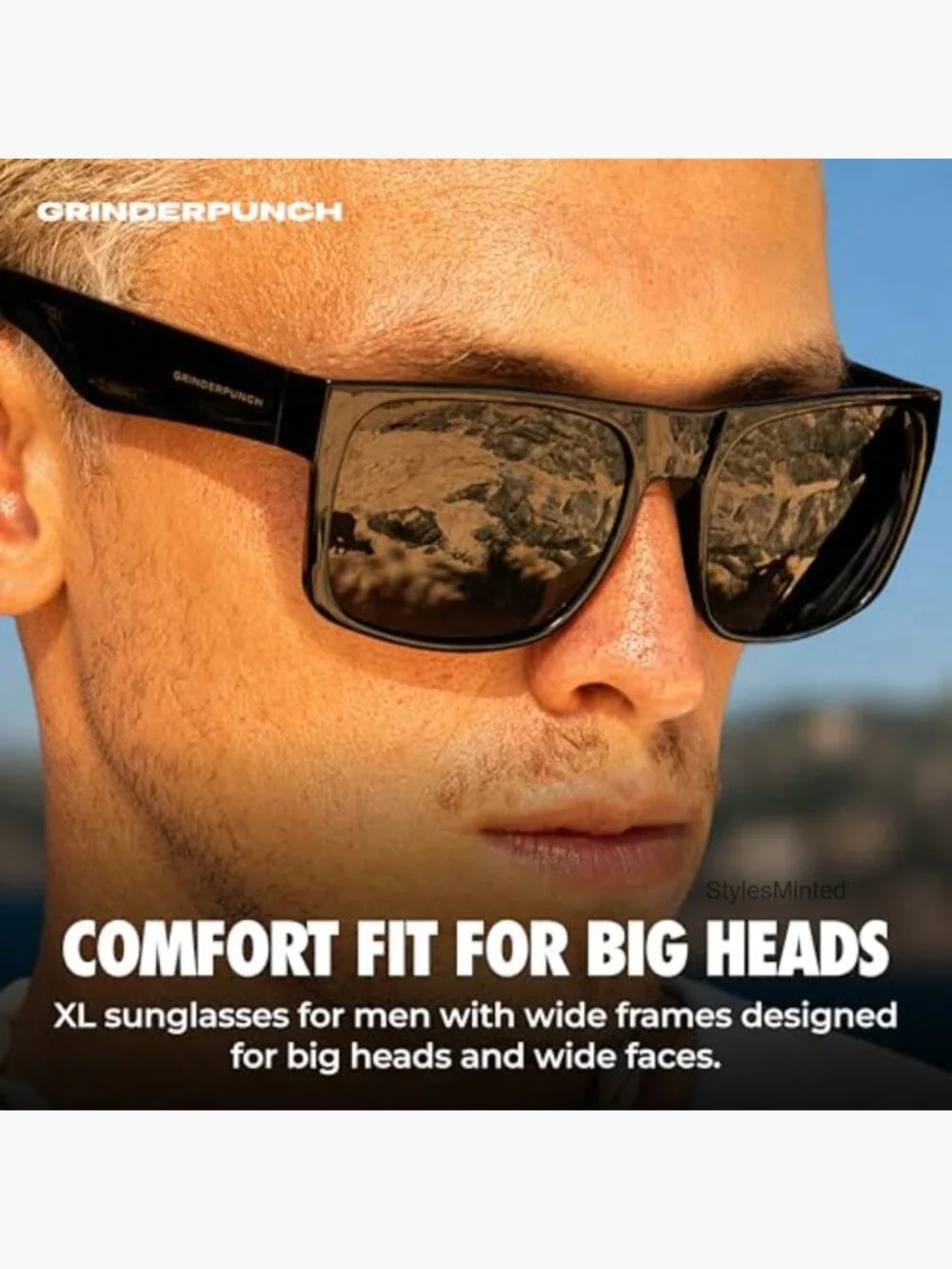 XL Polarized Sunglasses for Men Big Heads Wide Extra Large UV400 Fishing